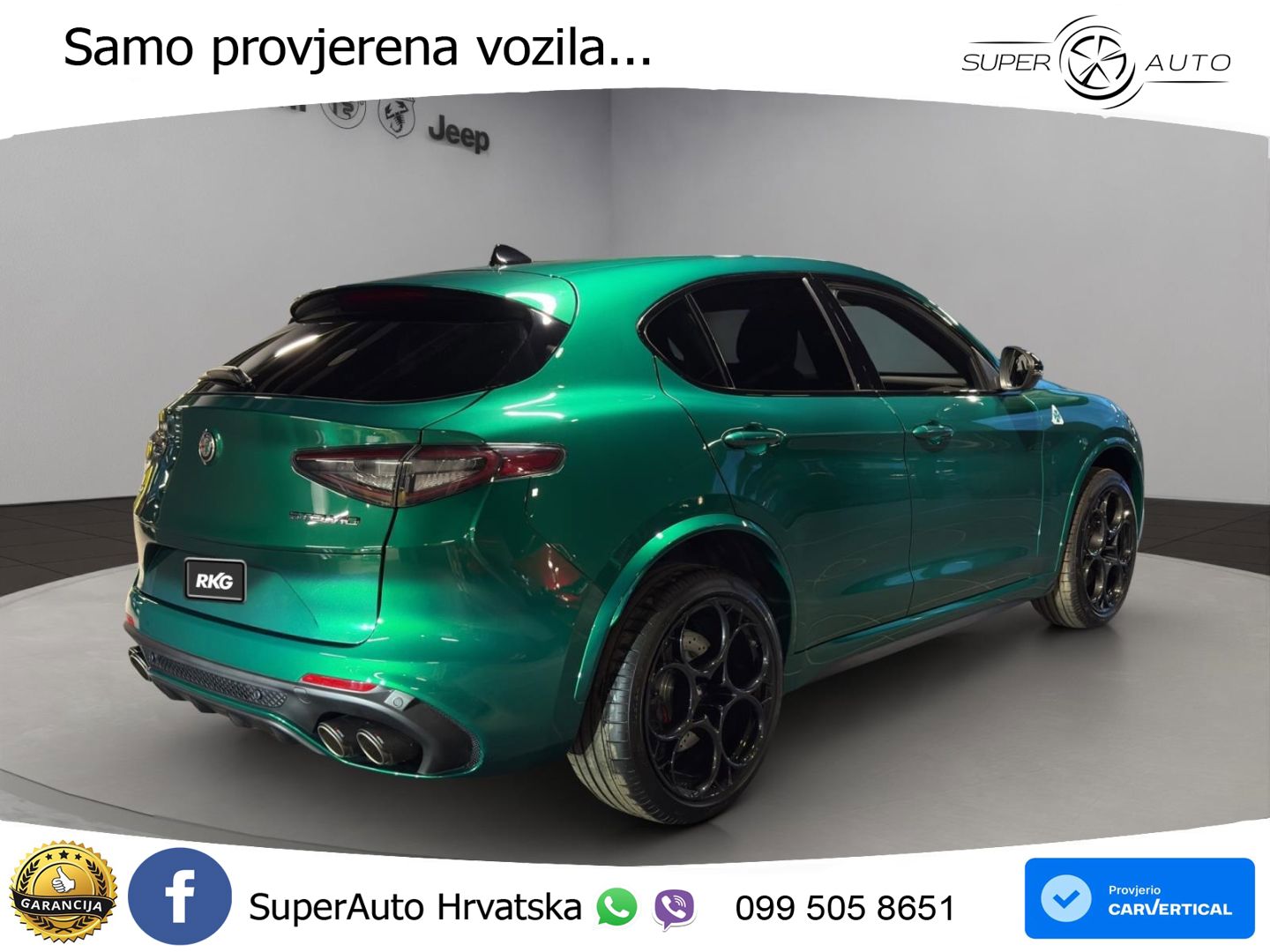 Alfa Romeo Stelvio Quadrifoglio 2.9 V6 Bi-Turbo (520 KS) Q4 Automatic LED+GR SJED+ACC
