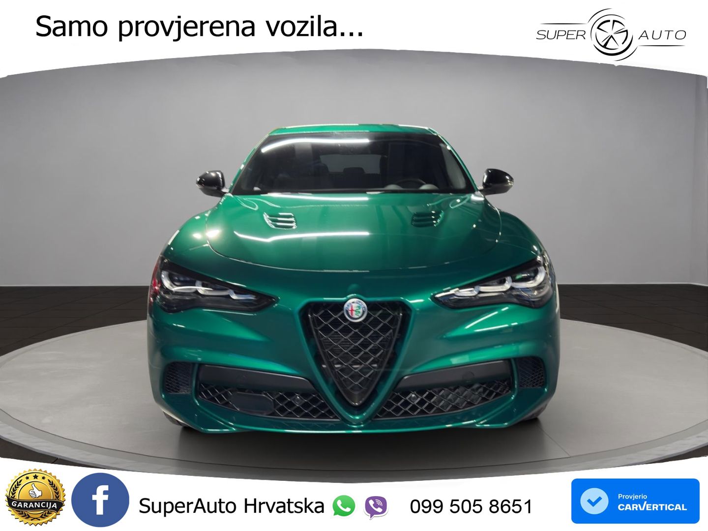 Alfa Romeo Stelvio Quadrifoglio 2.9 V6 Bi-Turbo (520 KS) Q4 Automatic LED+GR SJED+ACC