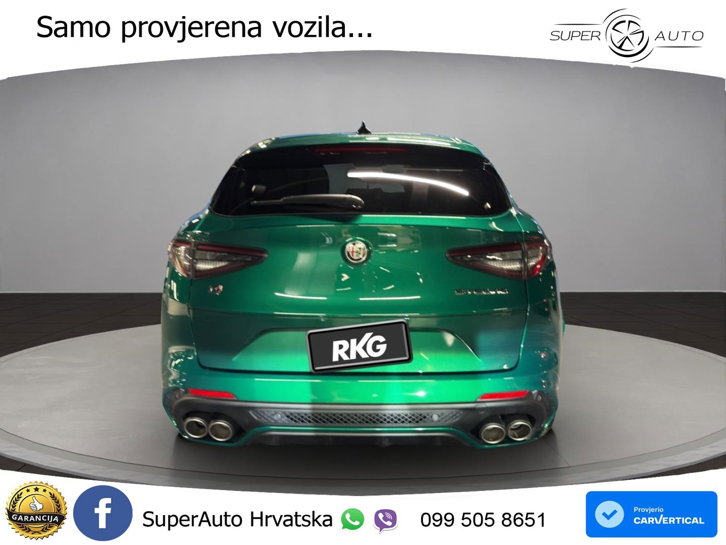 Alfa Romeo Stelvio Quadrifoglio 2.9 V6 Bi-Turbo (520 KS) Q4 Automatic LED+GR SJED+ACC