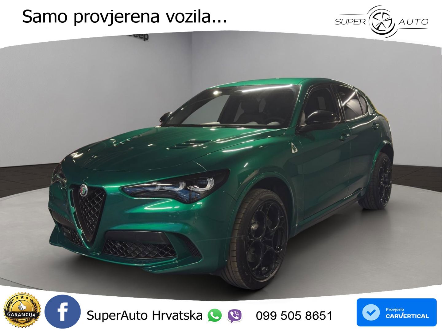 Alfa Romeo Stelvio Quadrifoglio 2.9 V6 Bi-Turbo (520 KS) Q4 Automatic LED+GR SJED+ACC