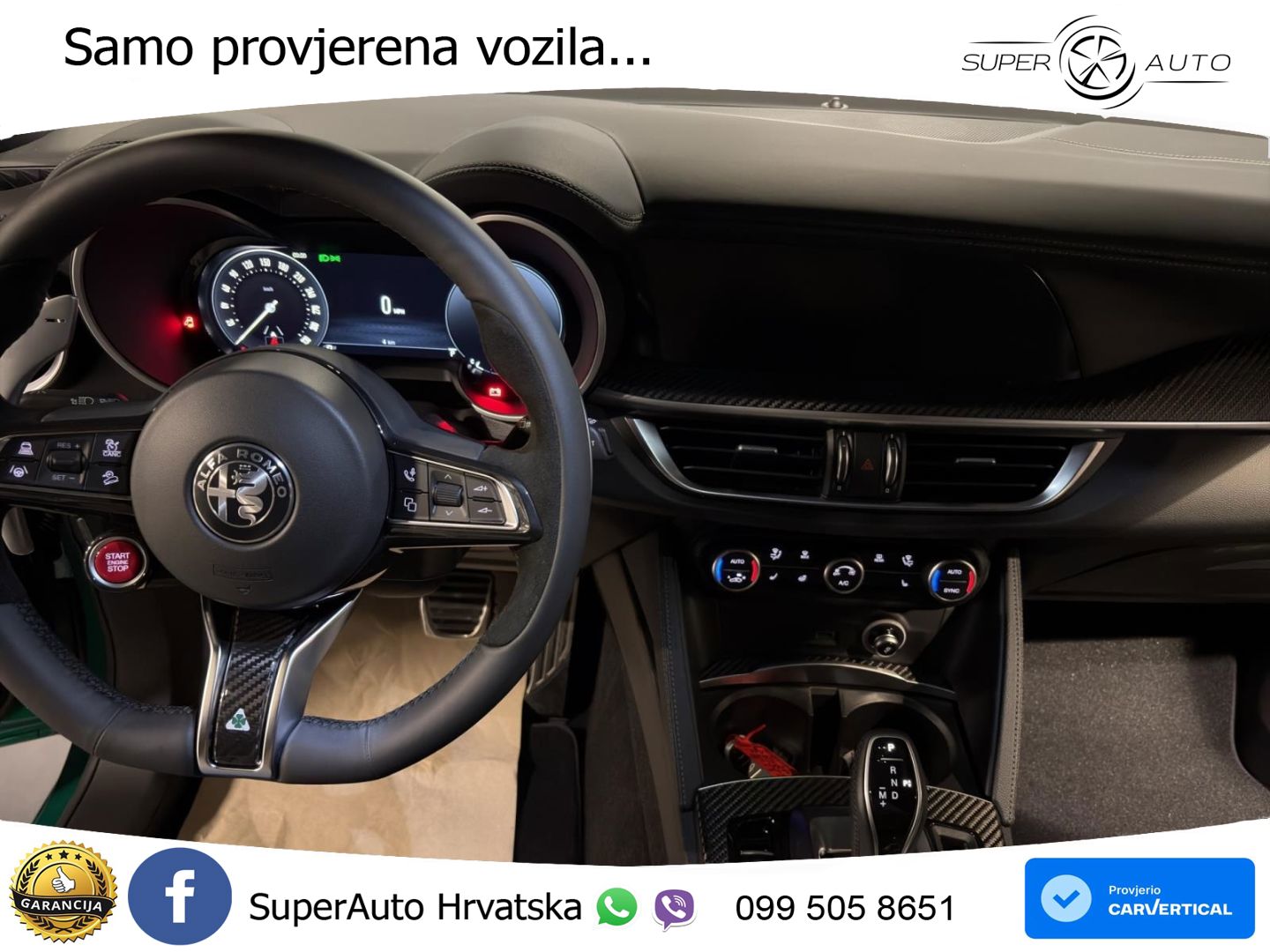Alfa Romeo Stelvio Quadrifoglio 2.9 V6 Bi-Turbo (520 KS) Q4 Automatic LED+GR SJED+ACC