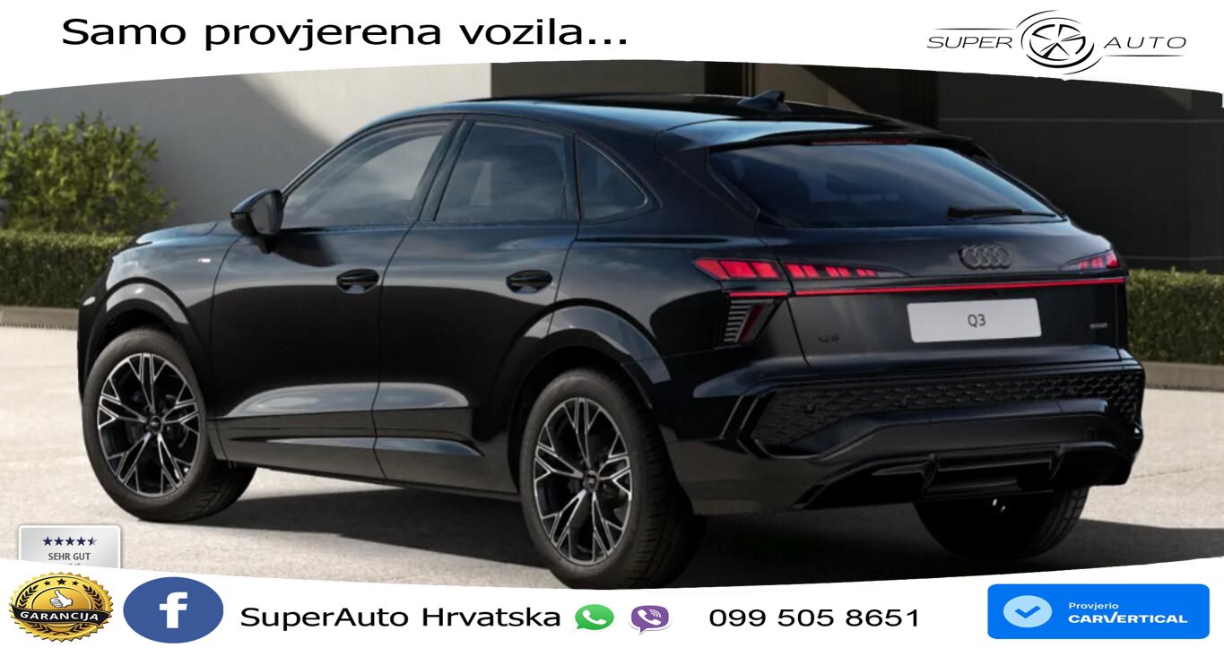 Audi Q3 III Sportback 2.0 TFSI (265 KS) quattro S tronic LED+GR SJED+ACC