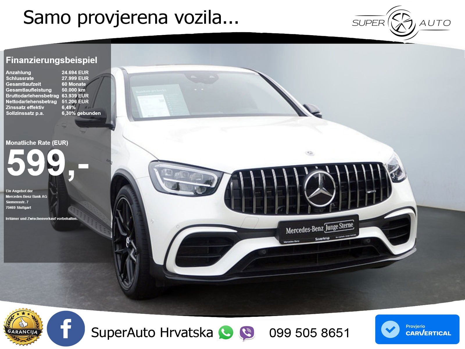 Mercedes GLC Coupe AMG 63 S V8 (510 KS) 4MATIC+ MCT ZRAČNI+ACC+4xGR SJED+360