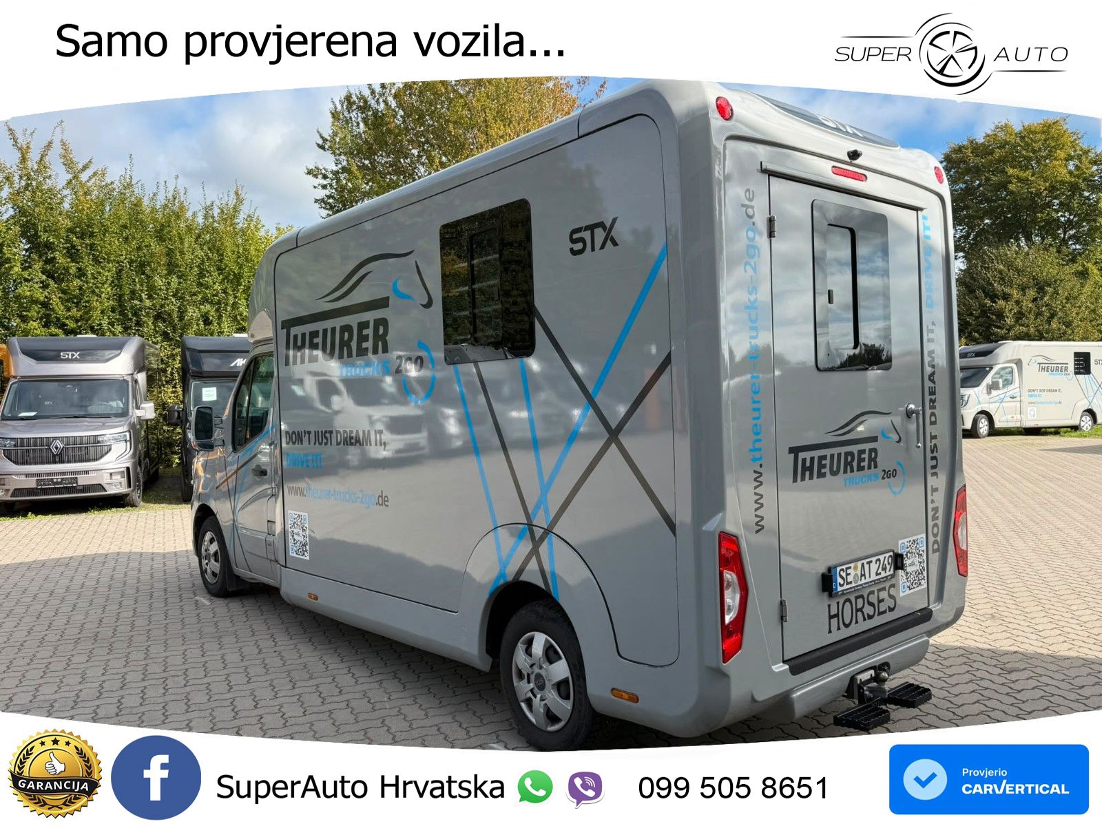 Renault Master STX 3 Sitzer  Haras / Hengste 163 KS