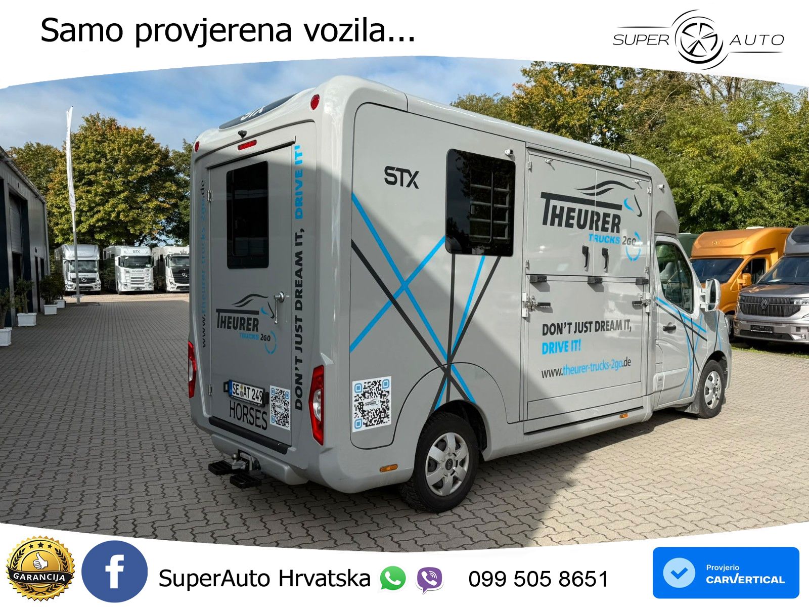 Renault Master STX 3 Sitzer  Haras / Hengste 163 KS