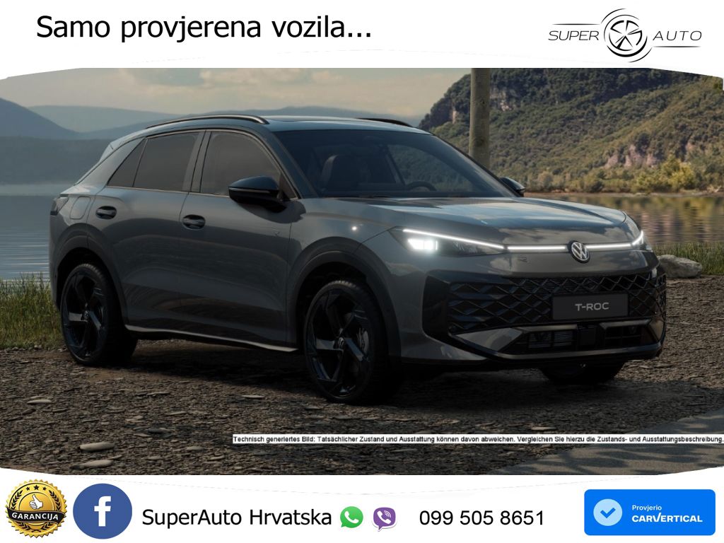 Volkswagen T-Roc 1.5 eTSI (150 KS)  DSG R-Line MATRIX+GR SJED+KAM