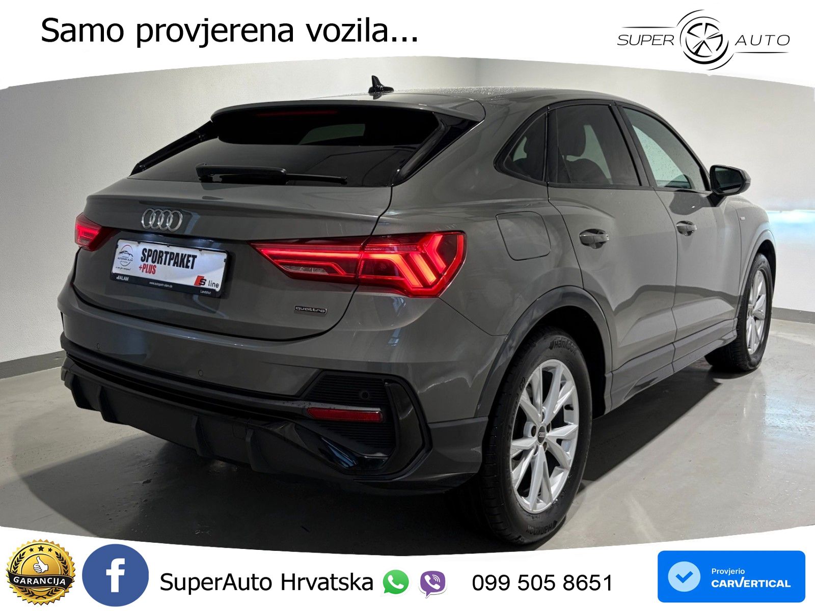 Audi Q3 Sportback 35 TDI (150 KS) quattro S tronic S line LED+GR SJED+ACC