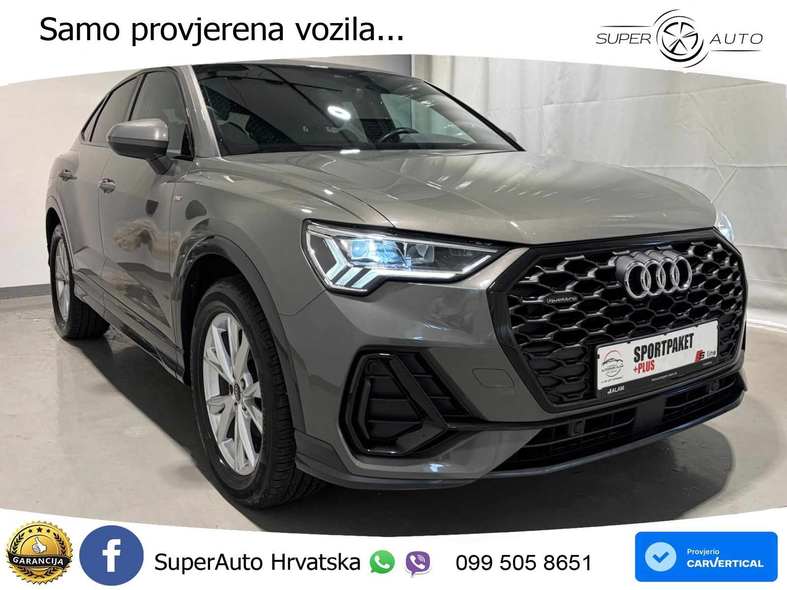 Audi Q3 Sportback 35 TDI (150 KS) quattro S tronic S line LED+GR SJED+ACC