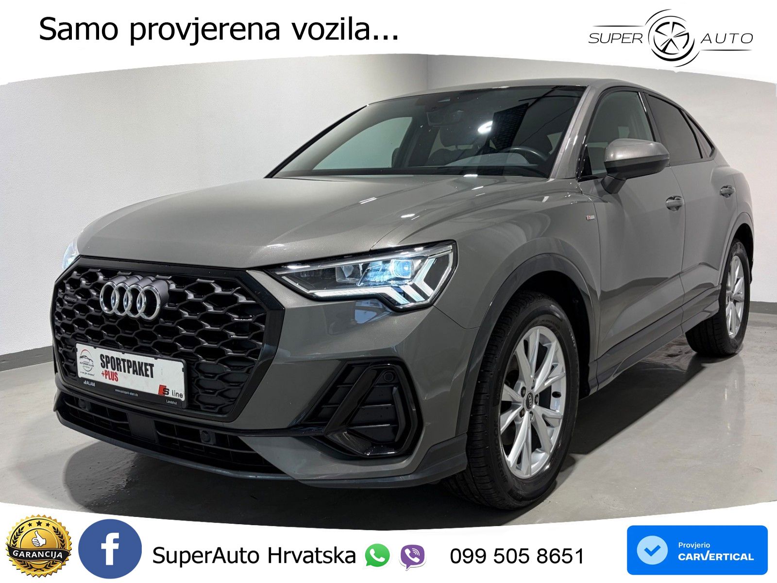 Audi Q3 Sportback 35 TDI (150 KS) quattro S tronic S line LED+GR SJED+ACC