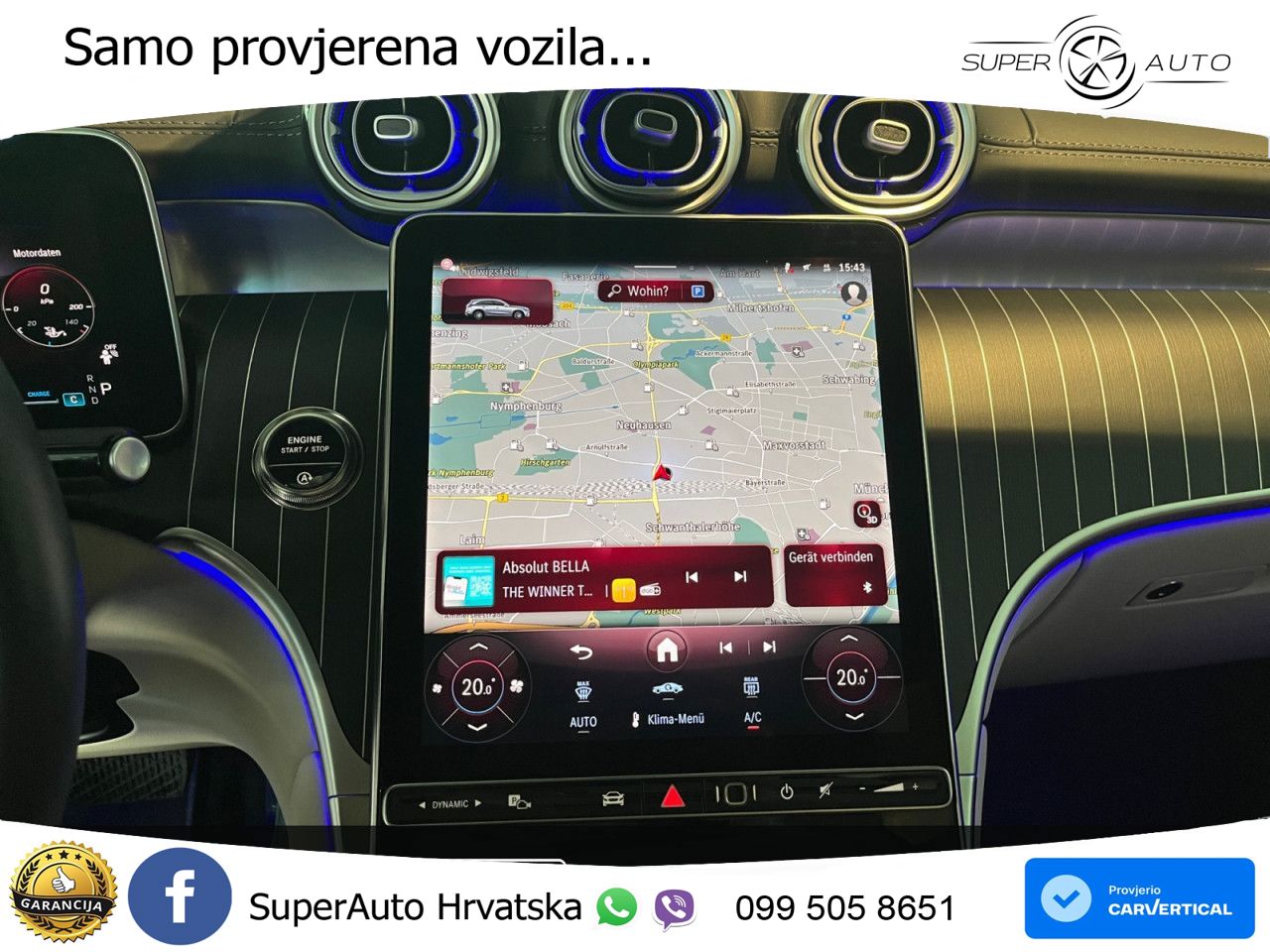 Mercedes GLC 200 (204 KS) 4MATIC 9G-TRONIC Avantgarde ZRAČNI+ACC+GR SJED+360+PANO