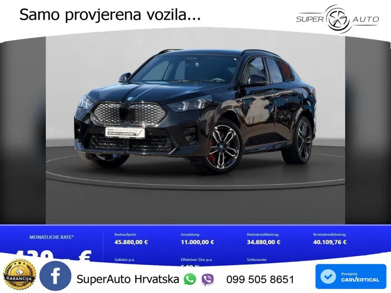 BMW iX2 66.5 kWh (313 KS) xDrive30 M Sport LED+GR SJED+ACC