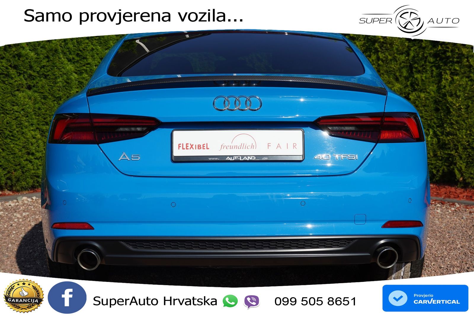 Audi A5 Sportback 40 TFSI (190 KS) S tronic S line LED+GR SJED+ACC