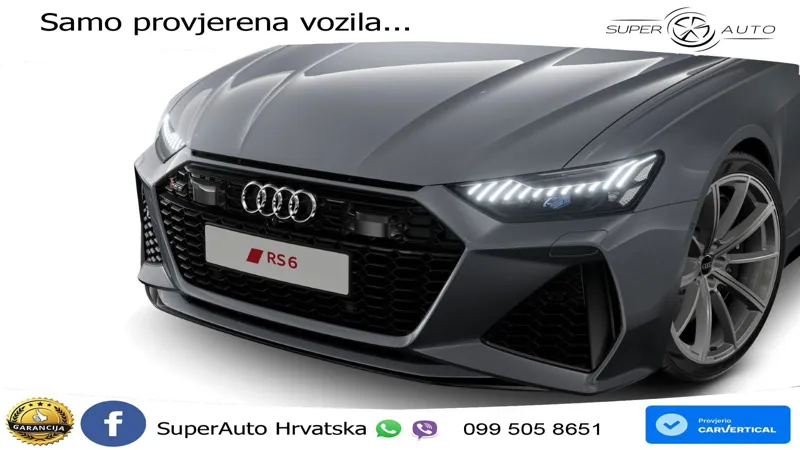 Audi RS6 Avant 4.0 TFSI V8 (600 KS) quattro Tiptronic ZRAČNI+ACC+GR SJED+KAM