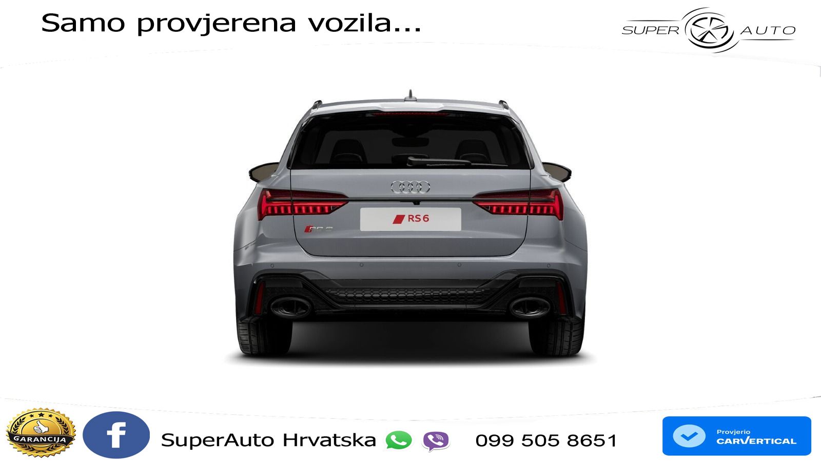Audi RS6 Avant 4.0 TFSI V8 (600 KS) quattro Tiptronic ZRAČNI+ACC+GR SJED+KAM