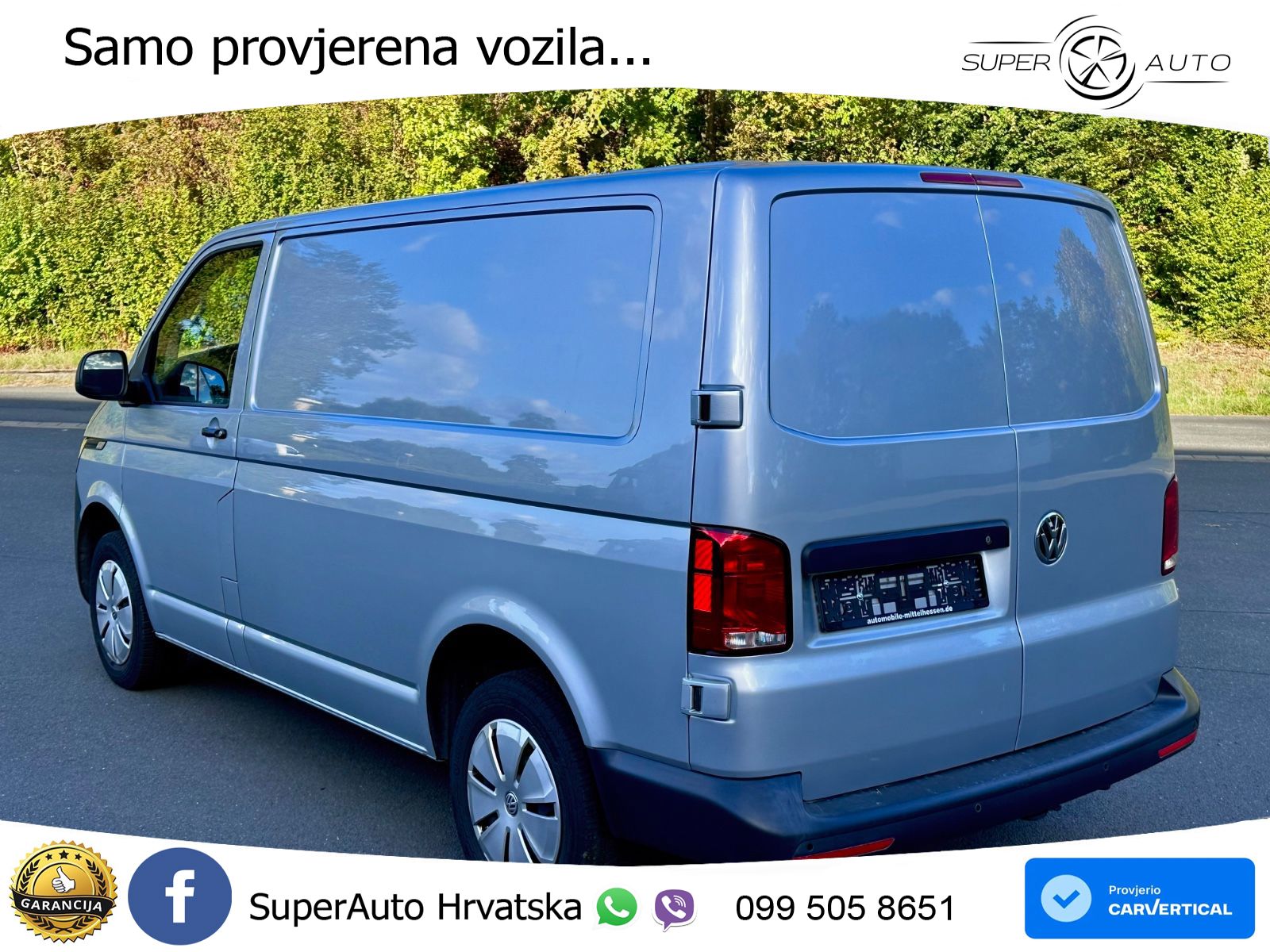 Volkswagen T6.1 Transporter Kasten Aut. Klima Flügeltüren 150 KS