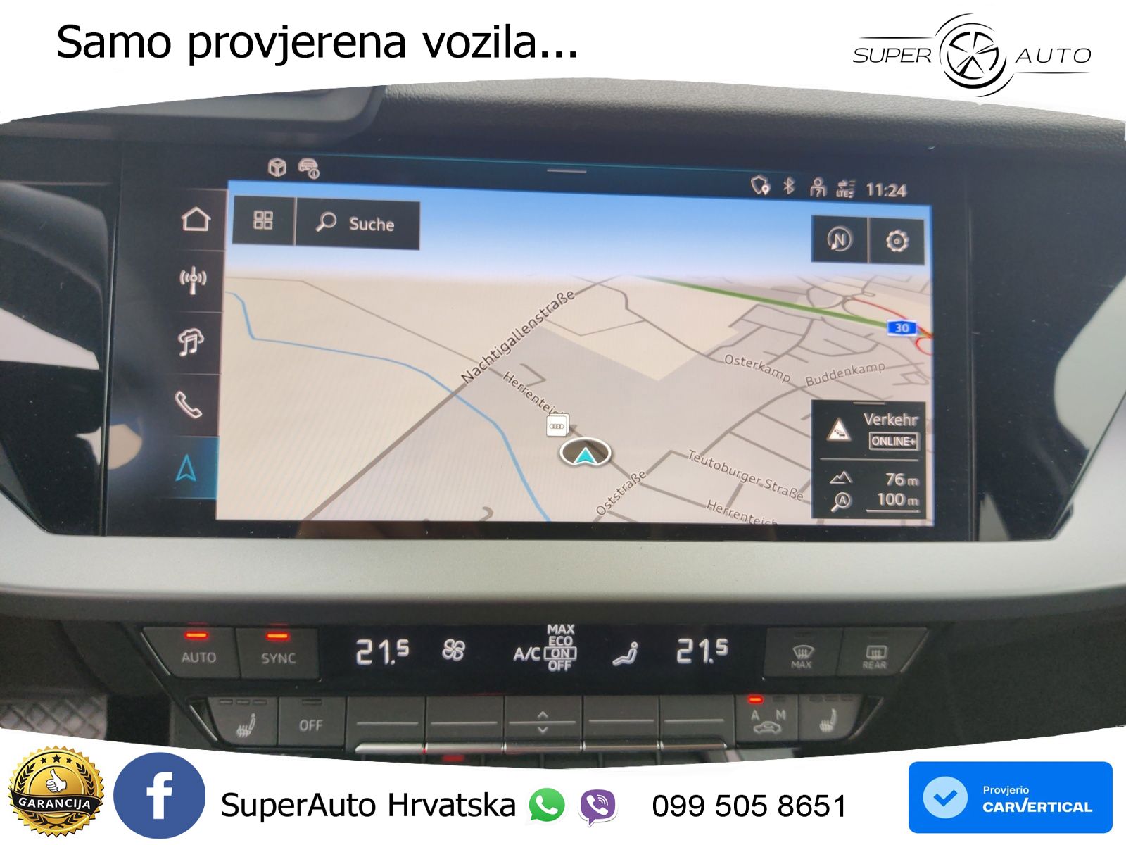 Audi A3 Sportback 30 TFSI (116 KS) Mild Hybrid S tronic LED+GR SJED+ACC
