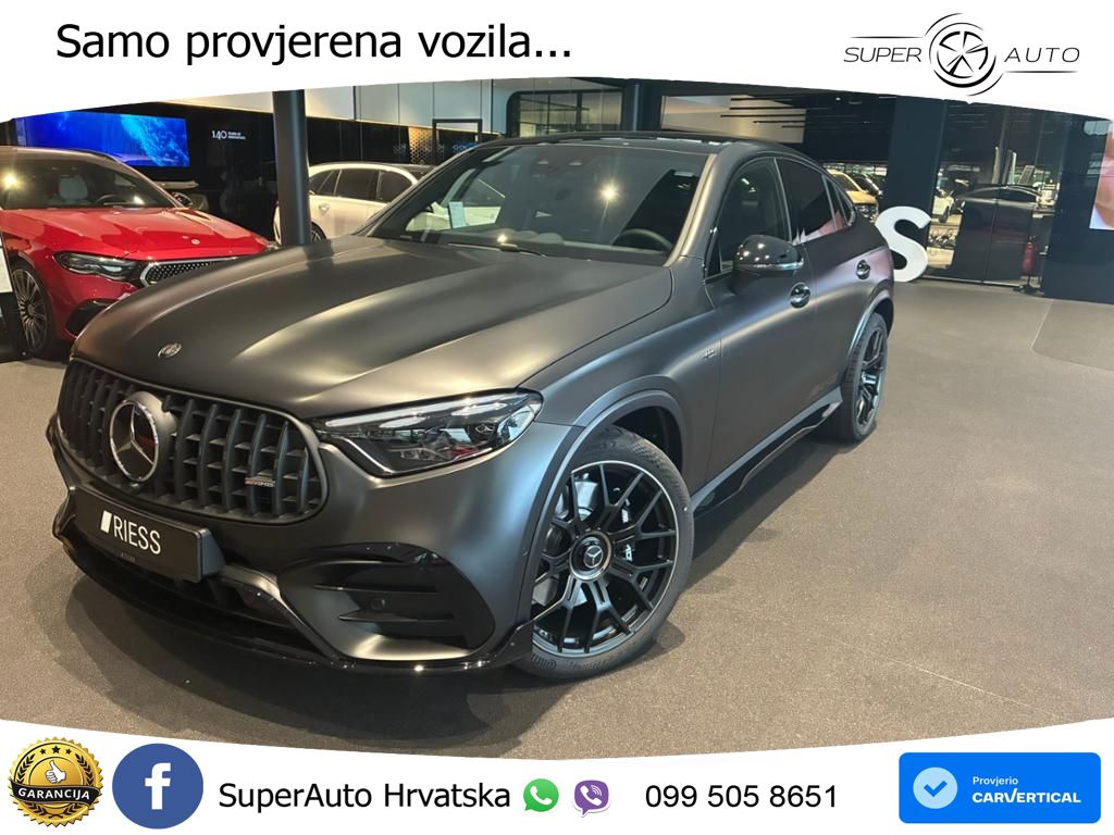 Mercedes GLC Coupe AMG 53 (449 KS) 4MATIC+ AMG SPEEDSHIFT TCT 9G ACC+HEAD+4xGR SJED+360+PANO