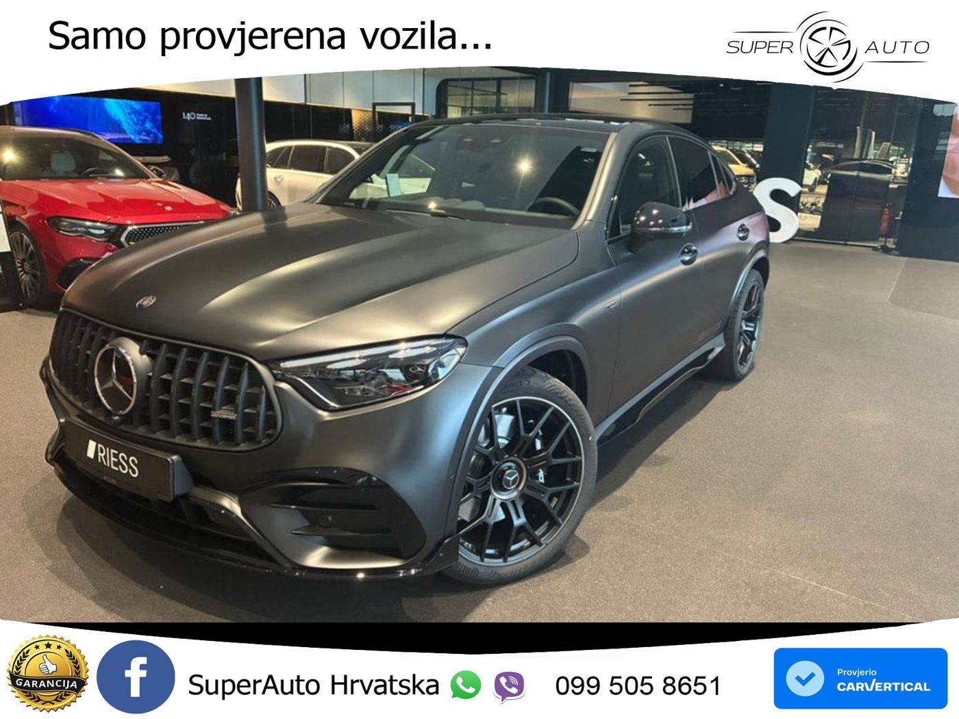 Mercedes GLC Coupe AMG 53 (449 KS) 4MATIC+ AMG SPEEDSHIFT TCT 9G ACC+HEAD+4xGR SJED+360+PANO