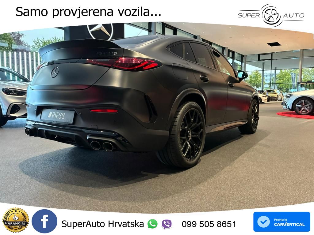 Mercedes GLC Coupe AMG 53 (449 KS) 4MATIC+ AMG SPEEDSHIFT TCT 9G ACC+HEAD+4xGR SJED+360+PANO