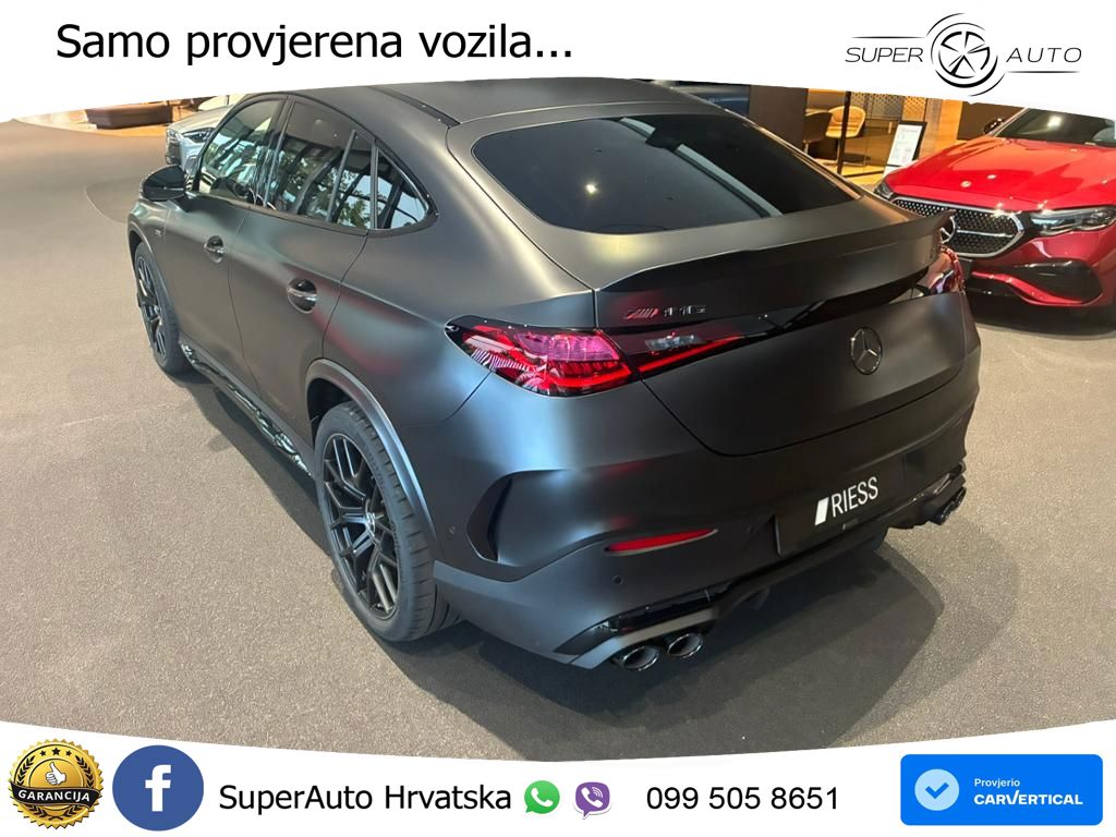 Mercedes GLC Coupe AMG 53 (449 KS) 4MATIC+ AMG SPEEDSHIFT TCT 9G ACC+HEAD+4xGR SJED+360+PANO