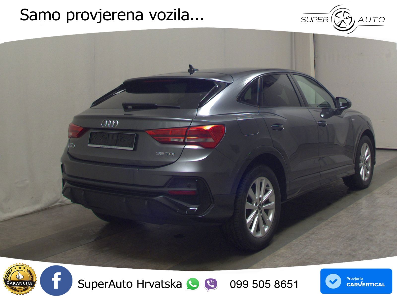 Audi Q3 Sportback 35 TDI (150 KS) S tronic S line LED+GR SJED+ACC