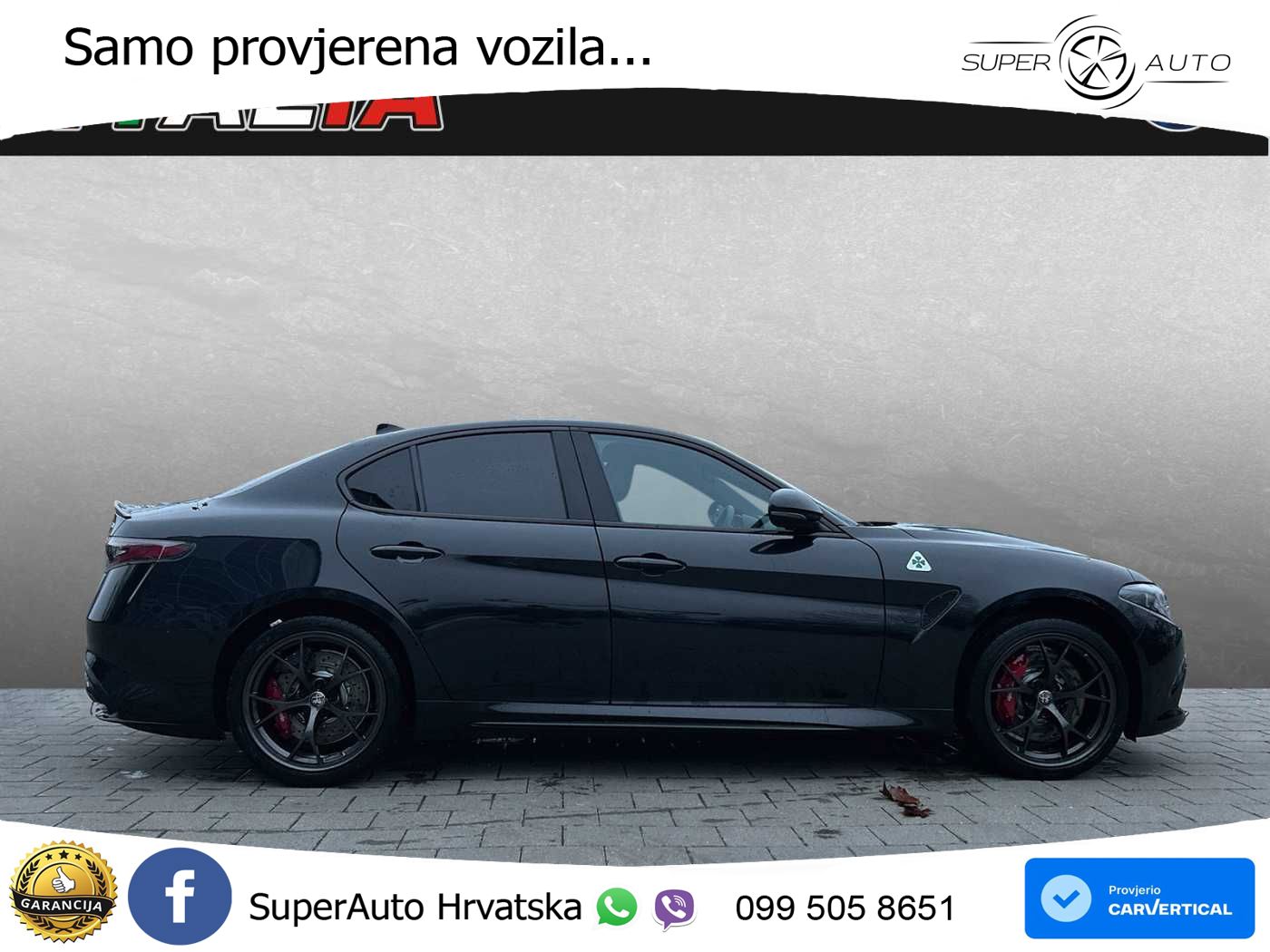 Alfa Romeo Giulia Quadrifoglio 2.9 V6 Bi-Turbo (520 KS) Automatic LED+GR SJED+ACC