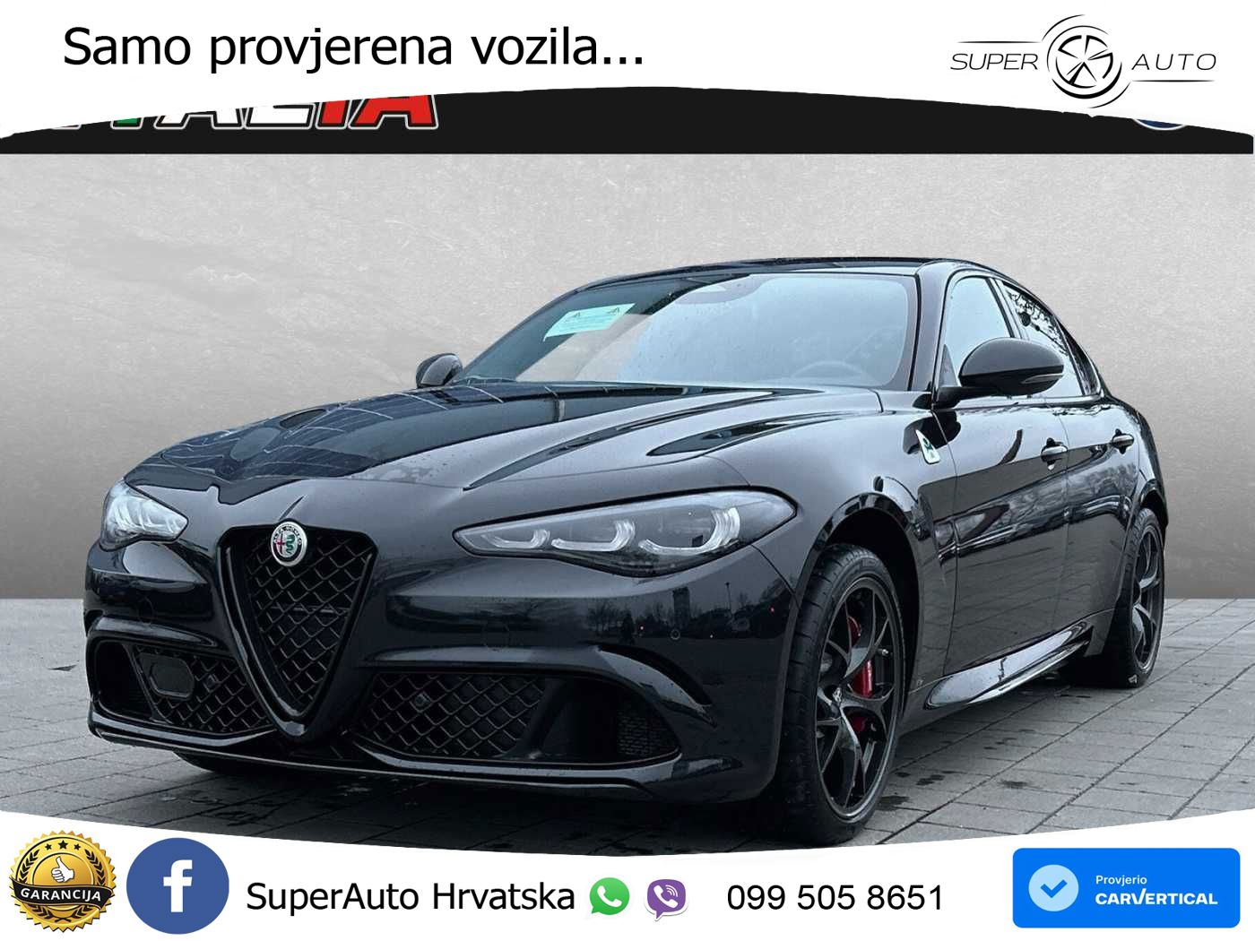 Alfa Romeo Giulia Quadrifoglio 2.9 V6 Bi-Turbo (520 KS) Automatic LED+GR SJED+ACC