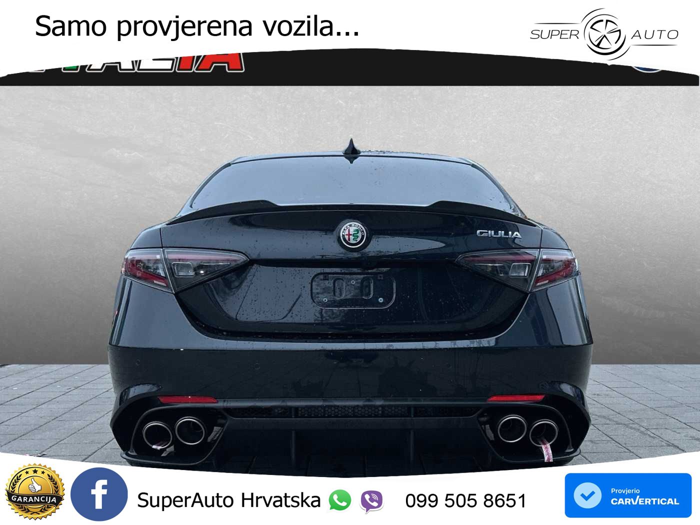 Alfa Romeo Giulia Quadrifoglio 2.9 V6 Bi-Turbo (520 KS) Automatic LED+GR SJED+ACC