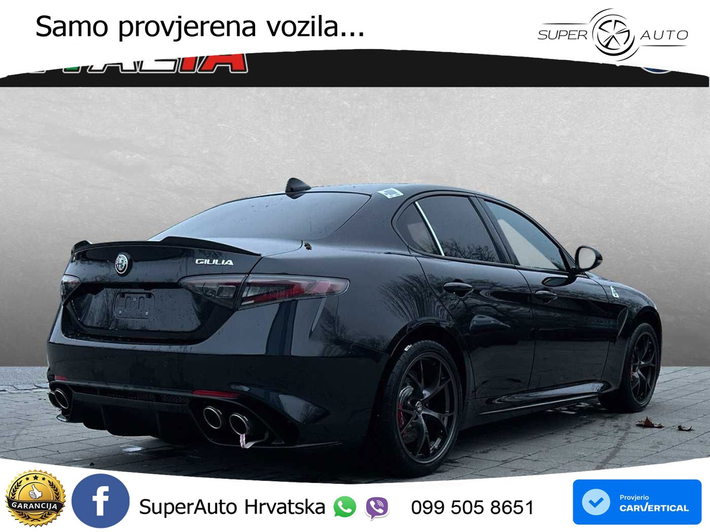 Alfa Romeo Giulia Quadrifoglio 2.9 V6 Bi-Turbo (520 KS) Automatic LED+GR SJED+ACC