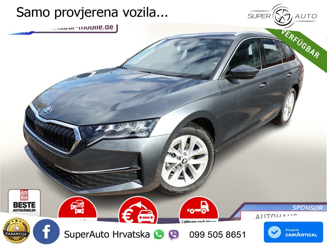 Škoda Octavia Combi 1.5 TSI (150 KS) DSG LED+GR SJED+ACC