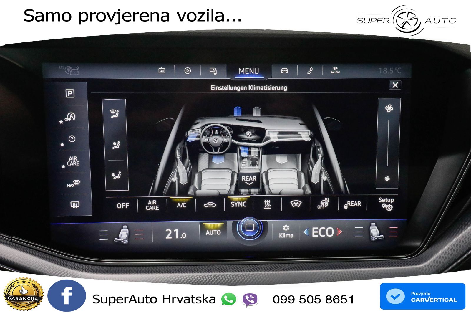 Volkswagen Touareg 3.0 V6 TDI (286 KS) 4MOTION Tiptronic R-Line ZRAČNI+ACC+GR SJED+KAM+PANO