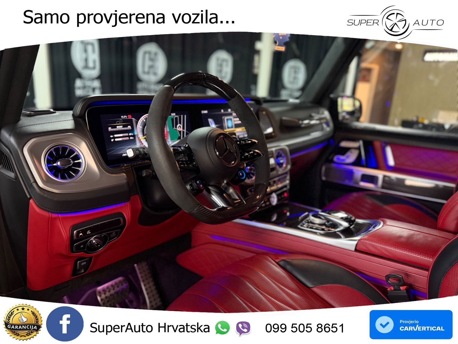 Mercedes AMG G 63 Long V8 (585 KS) 4MATIC 9G-TRONIC AMG SPEEDSHIFT PLUS ACC+GR SJED+360+PANO