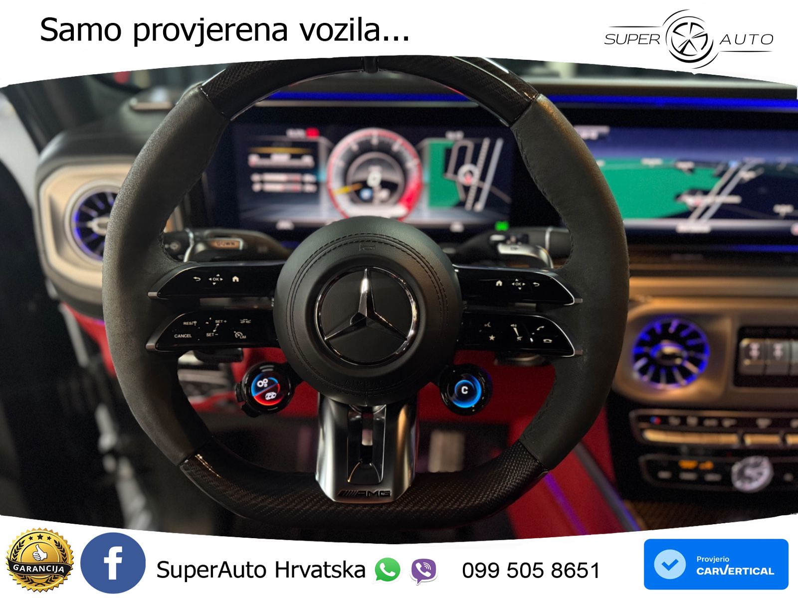 Mercedes AMG G 63 Long V8 (585 KS) 4MATIC 9G-TRONIC AMG SPEEDSHIFT PLUS ACC+GR SJED+360+PANO