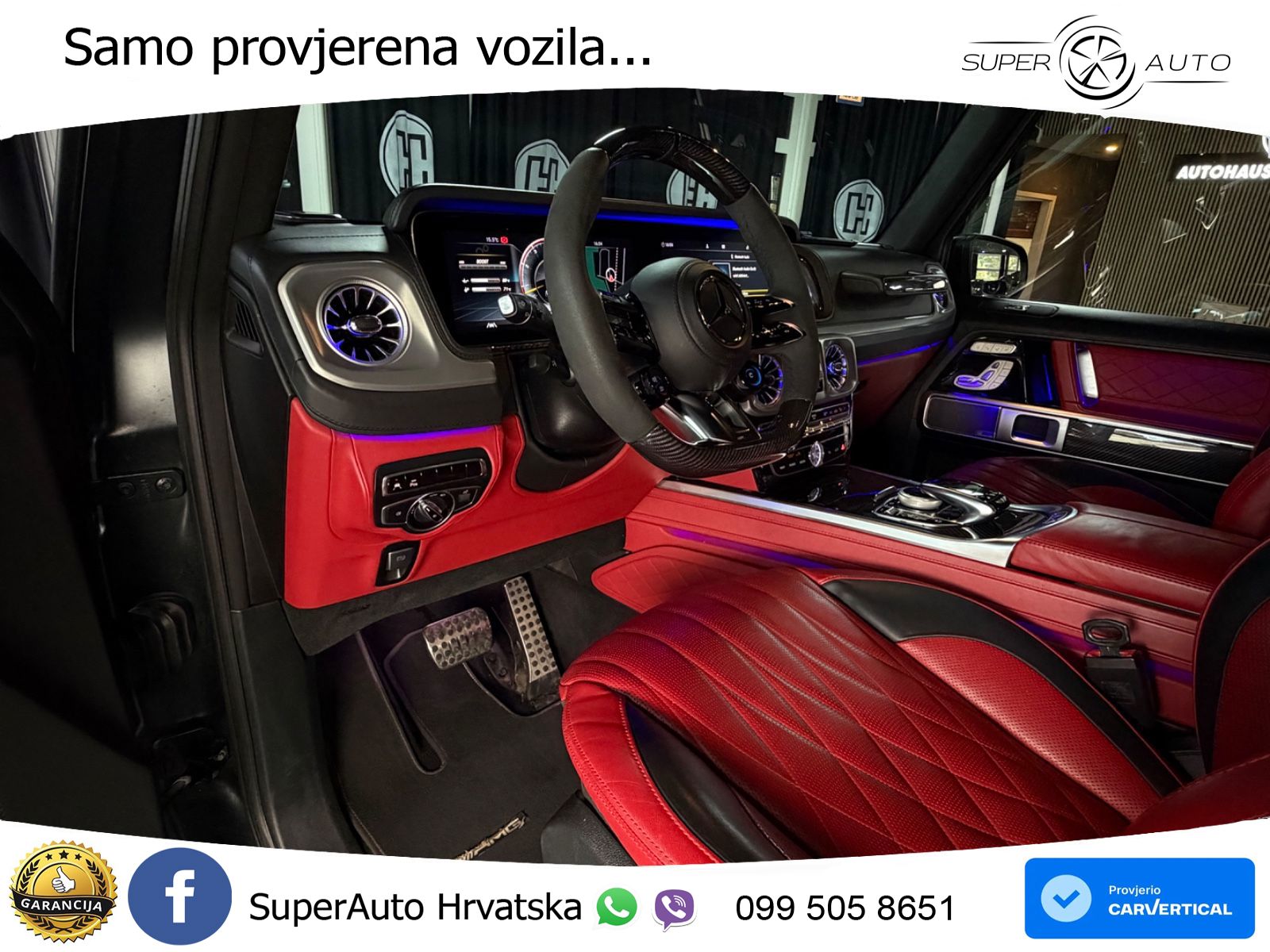 Mercedes AMG G 63 Long V8 (585 KS) 4MATIC 9G-TRONIC AMG SPEEDSHIFT PLUS ACC+GR SJED+360+PANO