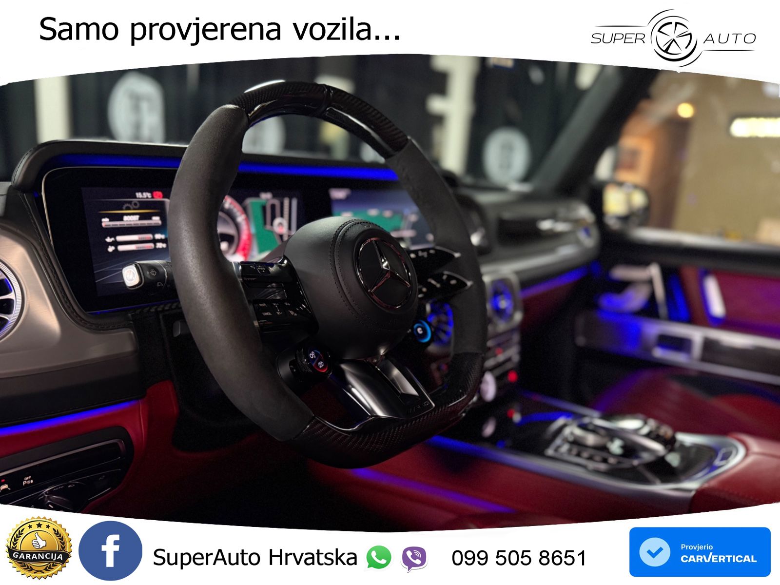 Mercedes AMG G 63 Long V8 (585 KS) 4MATIC 9G-TRONIC AMG SPEEDSHIFT PLUS ACC+GR SJED+360+PANO