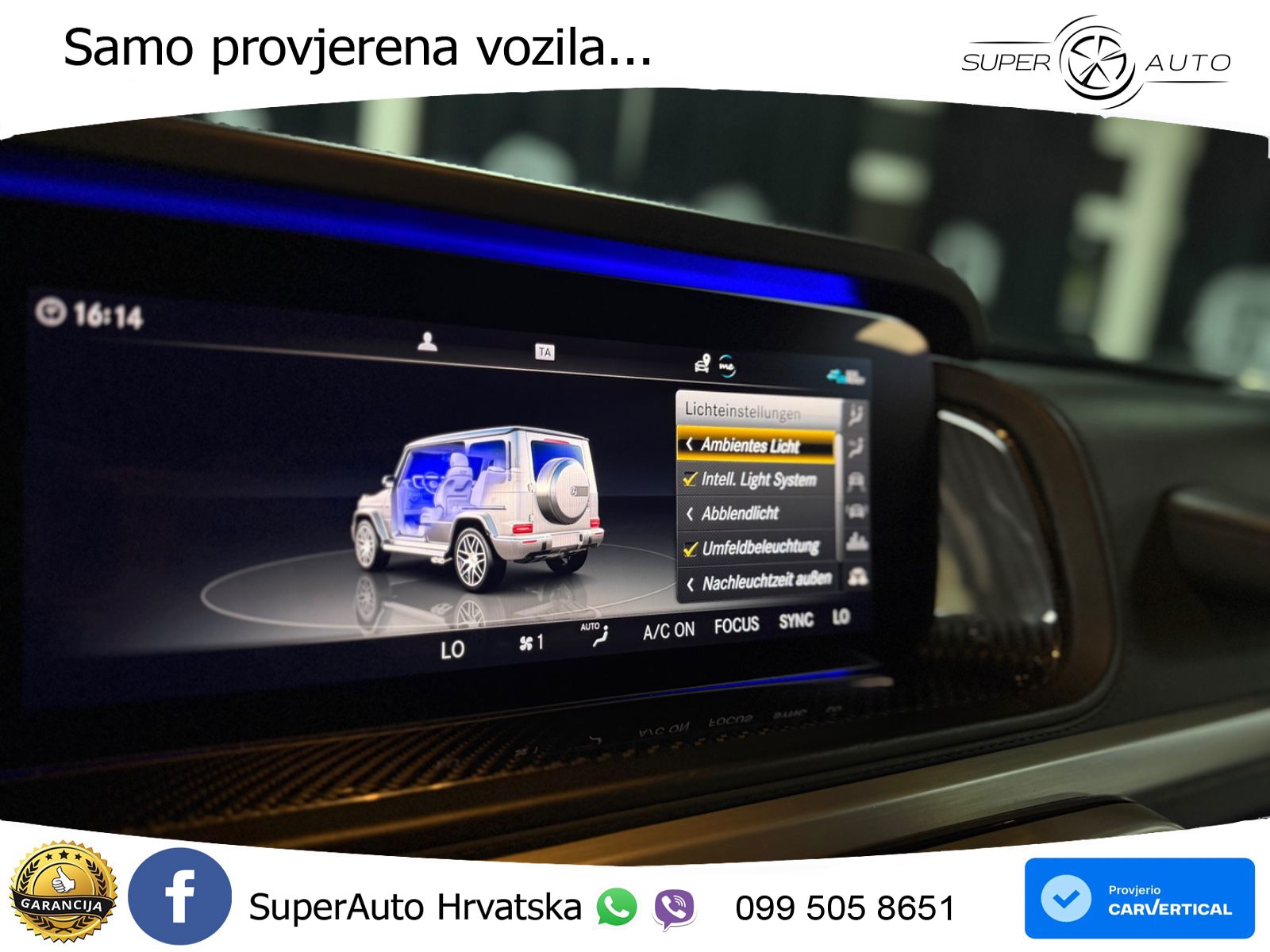 Mercedes AMG G 63 Long V8 (585 KS) 4MATIC 9G-TRONIC AMG SPEEDSHIFT PLUS ACC+GR SJED+360+PANO