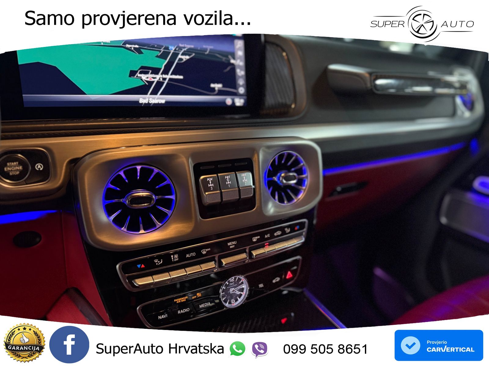 Mercedes AMG G 63 Long V8 (585 KS) 4MATIC 9G-TRONIC AMG SPEEDSHIFT PLUS ACC+GR SJED+360+PANO