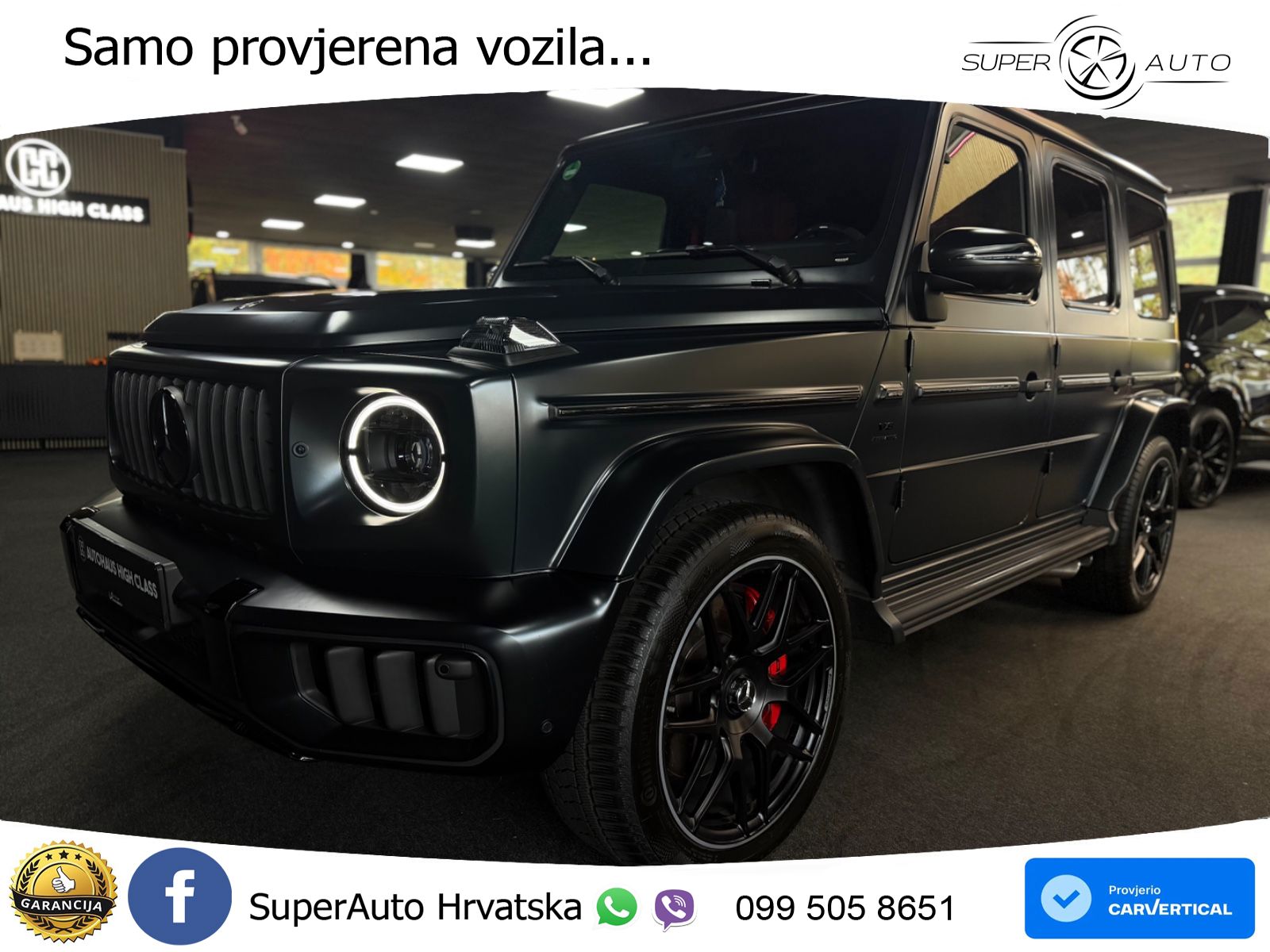 Mercedes AMG G 63 Long V8 (585 KS) 4MATIC 9G-TRONIC AMG SPEEDSHIFT PLUS ACC+GR SJED+360+PANO