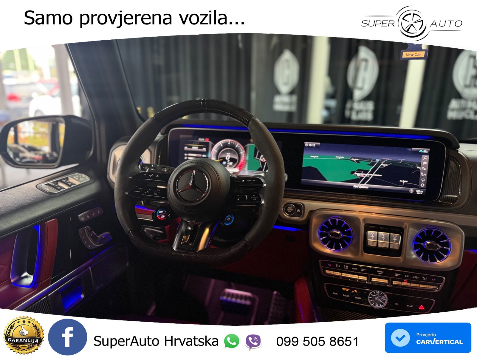 Mercedes AMG G 63 Long V8 (585 KS) 4MATIC 9G-TRONIC AMG SPEEDSHIFT PLUS ACC+GR SJED+360+PANO