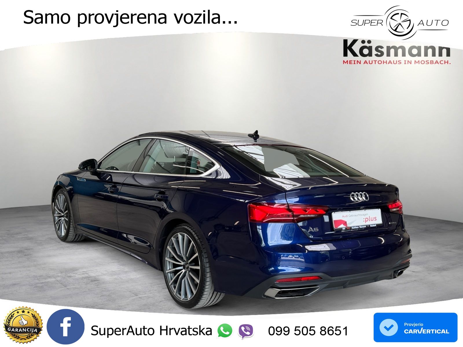 Audi A5 Sportback 40 TDI (204 KS) quattro S tronic LED+GR SJED+ACC