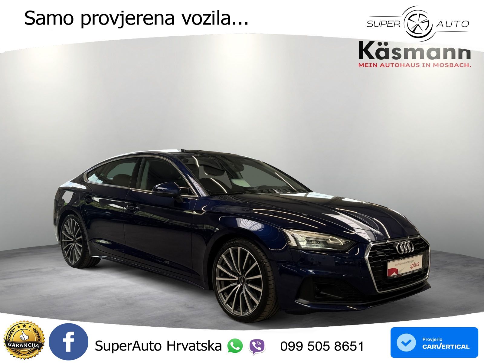 Audi A5 Sportback 40 TDI (204 KS) quattro S tronic LED+GR SJED+ACC