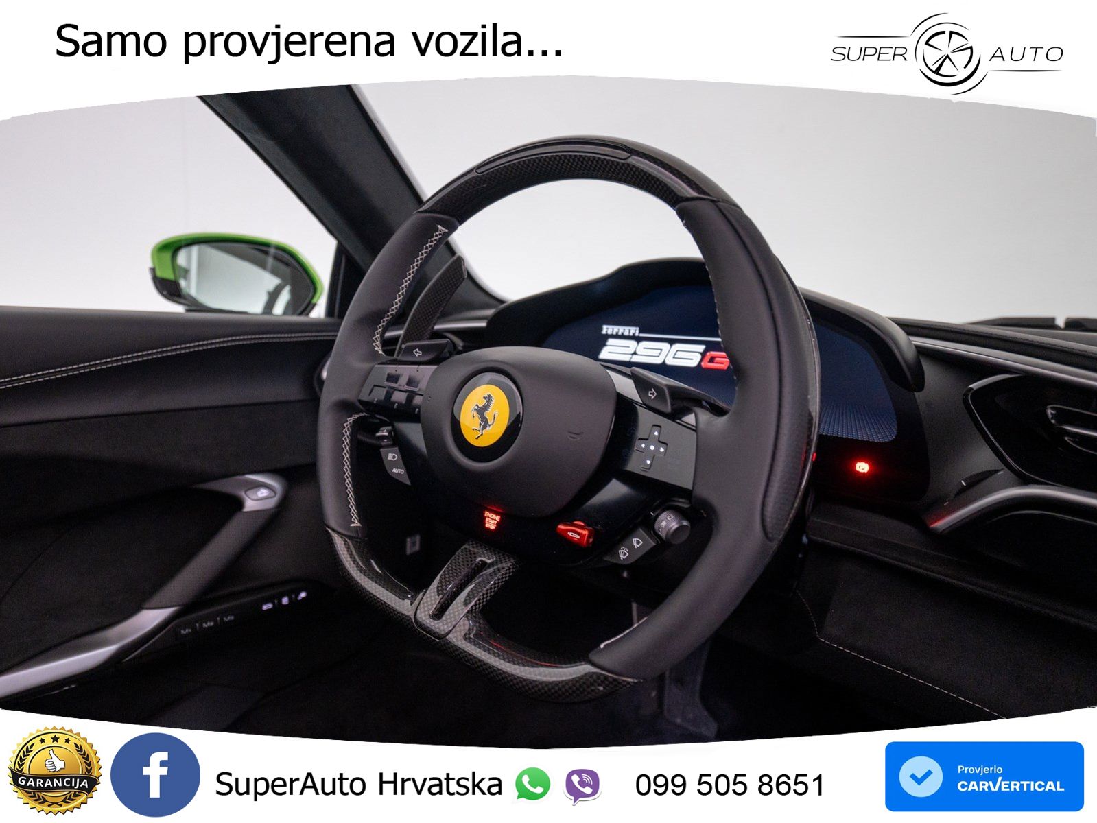 Ferrari 296 GTS 3.0 V6 (830 KS) F1 DCT LED+ACC