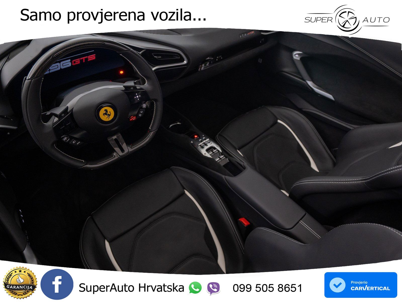 Ferrari 296 GTS 3.0 V6 (830 KS) F1 DCT LED+ACC