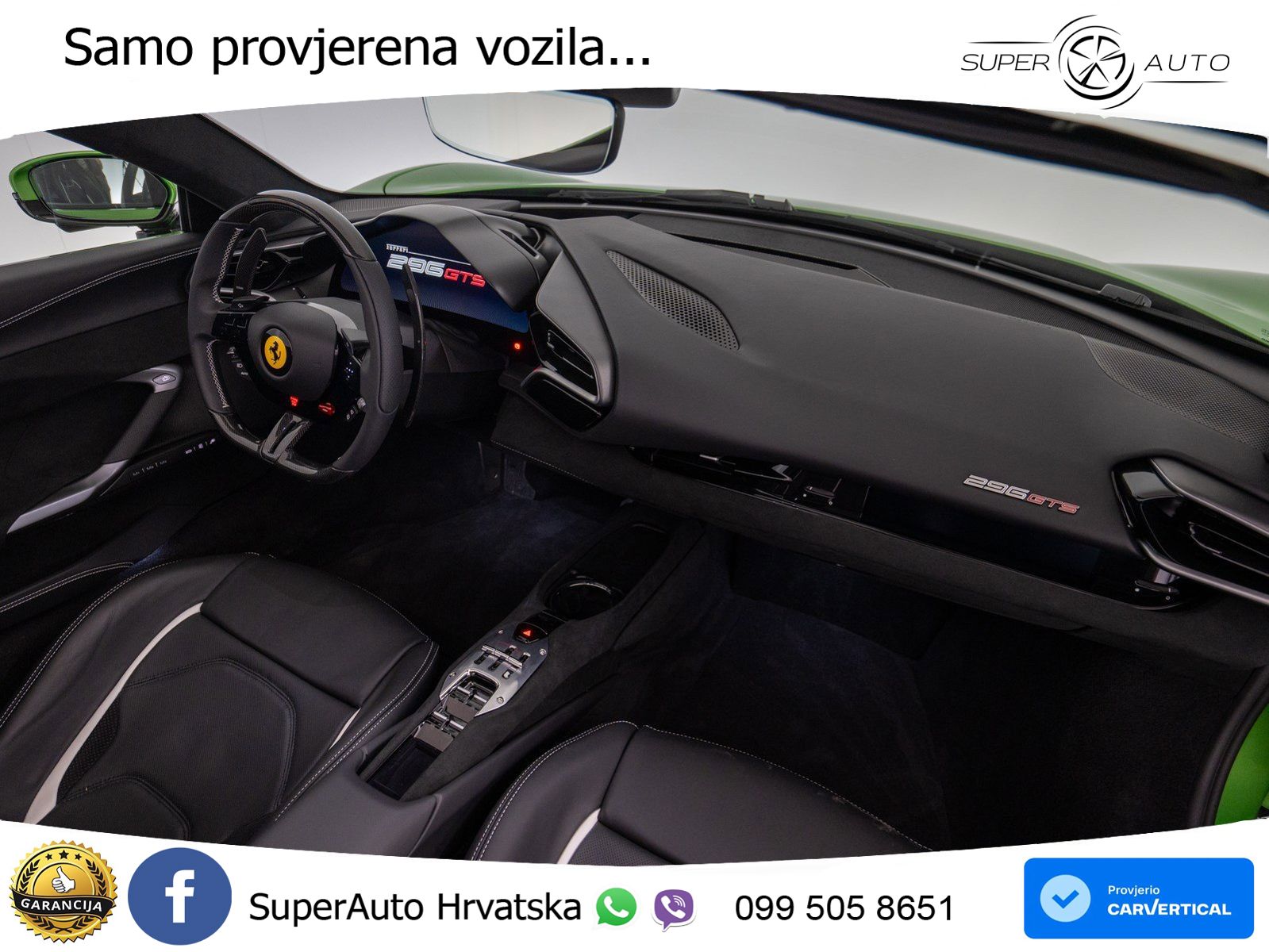 Ferrari 296 GTS 3.0 V6 (830 KS) F1 DCT LED+ACC