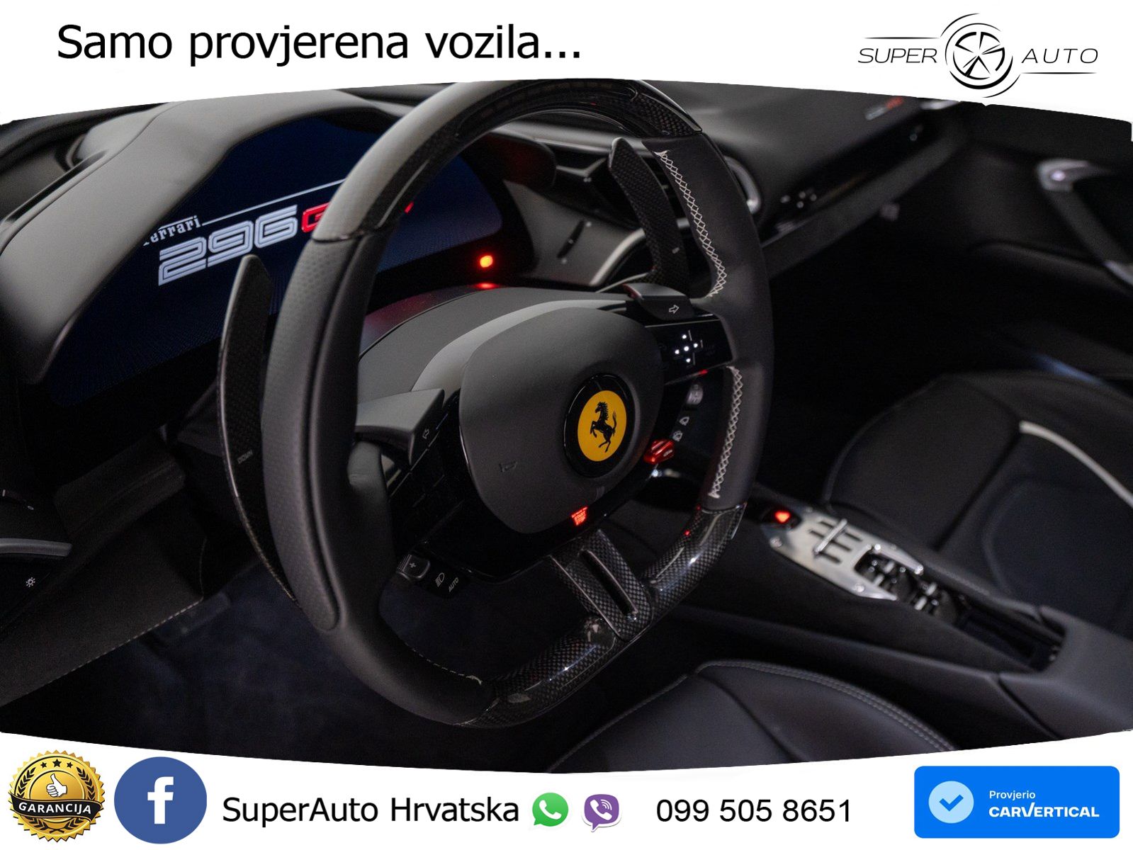 Ferrari 296 GTS 3.0 V6 (830 KS) F1 DCT LED+ACC