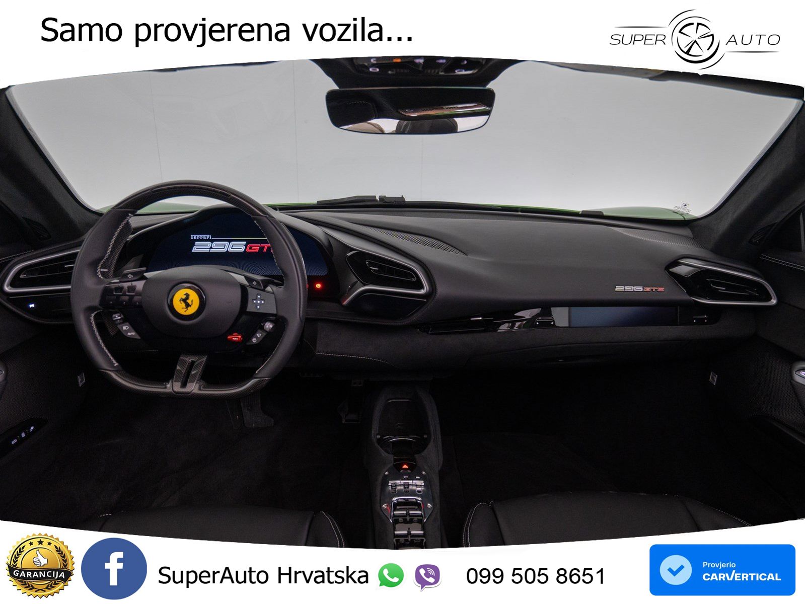 Ferrari 296 GTS 3.0 V6 (830 KS) F1 DCT LED+ACC
