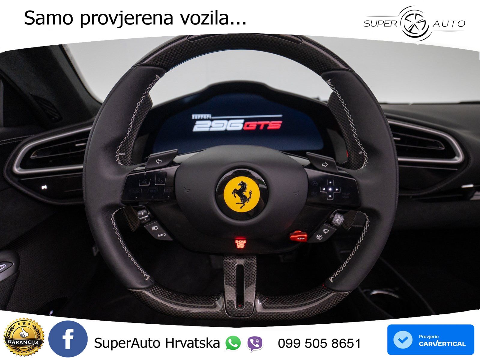 Ferrari 296 GTS 3.0 V6 (830 KS) F1 DCT LED+ACC