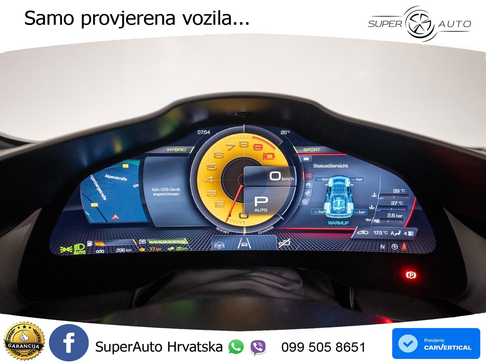 Ferrari 296 GTS 3.0 V6 (830 KS) F1 DCT LED+ACC