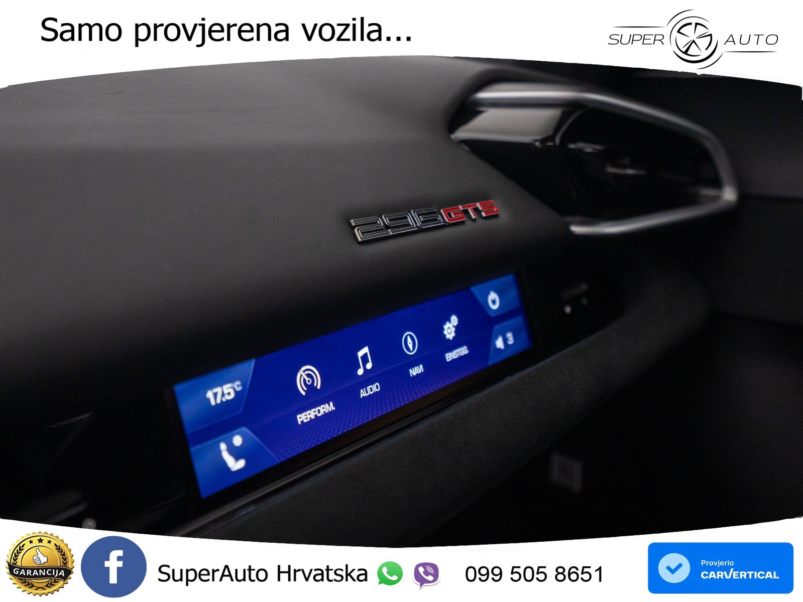 Ferrari 296 GTS 3.0 V6 (830 KS) F1 DCT LED+ACC