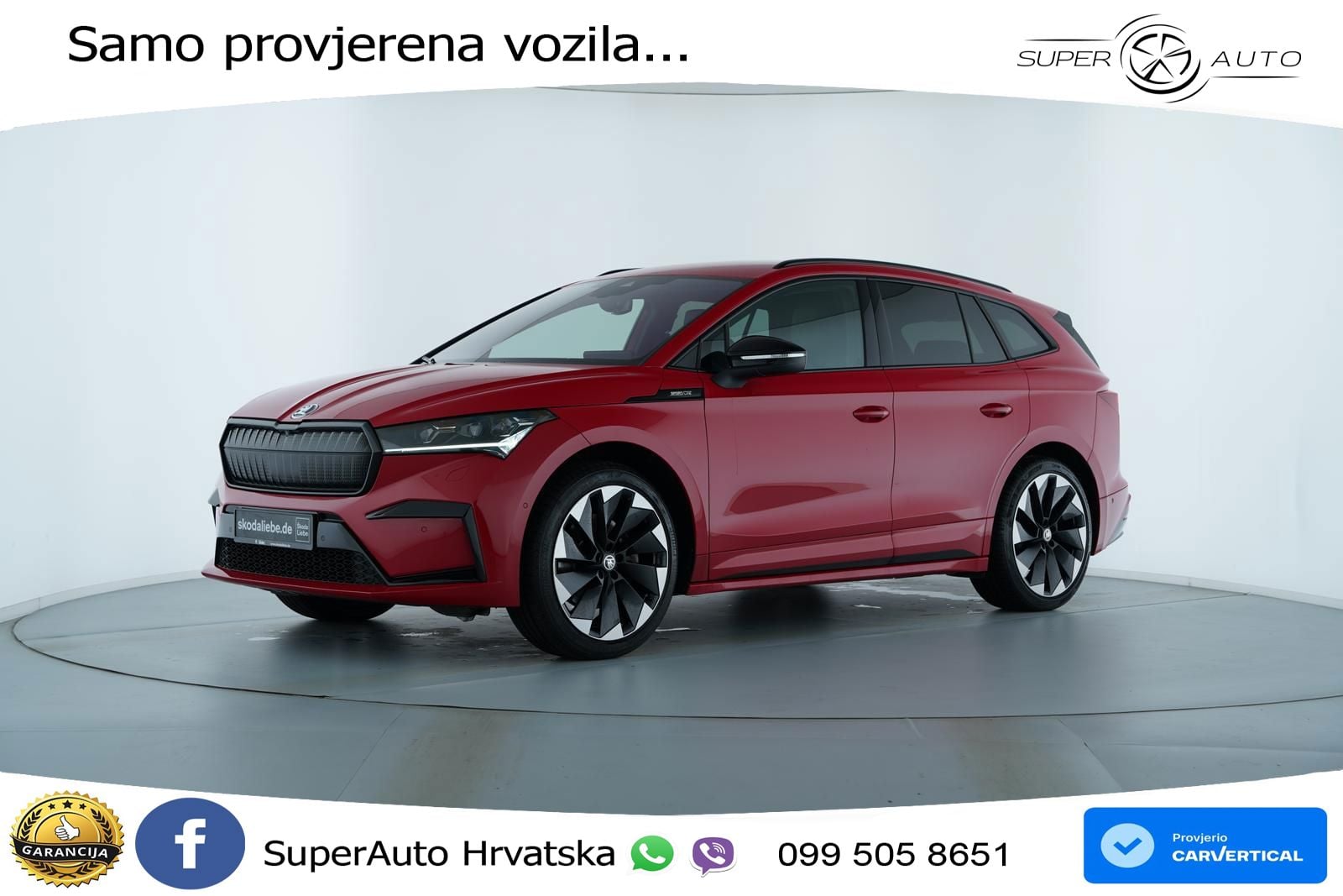Škoda Enyaq iV 80 82 kWh (204 KS) SportLine LED+GR SJED+ACC